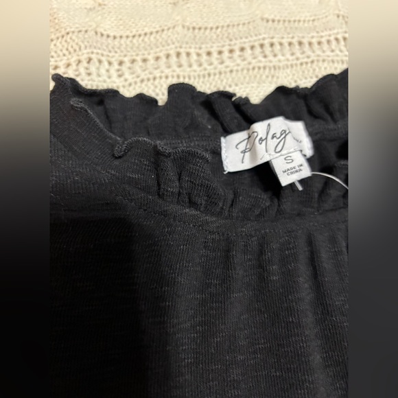 NWT Ada Faye Polagram Brand Black Top - Picture 6 of 9